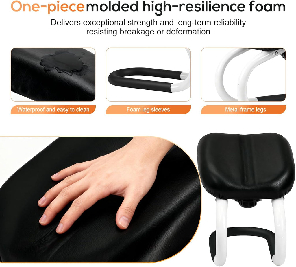 Meditation Bench with Adjustable Height, Foldable Metal Kneeling Chair, Portable Seiza Stool with Non-Slip Cushion, Ideal for Yoga, Prayer, and Extended Sitting Comfort