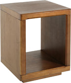 Christopher Knight Home Cubes Modern Coffee Table with Storage, Wooden Square Side Table, Living Room Sofa End Table, Walnut