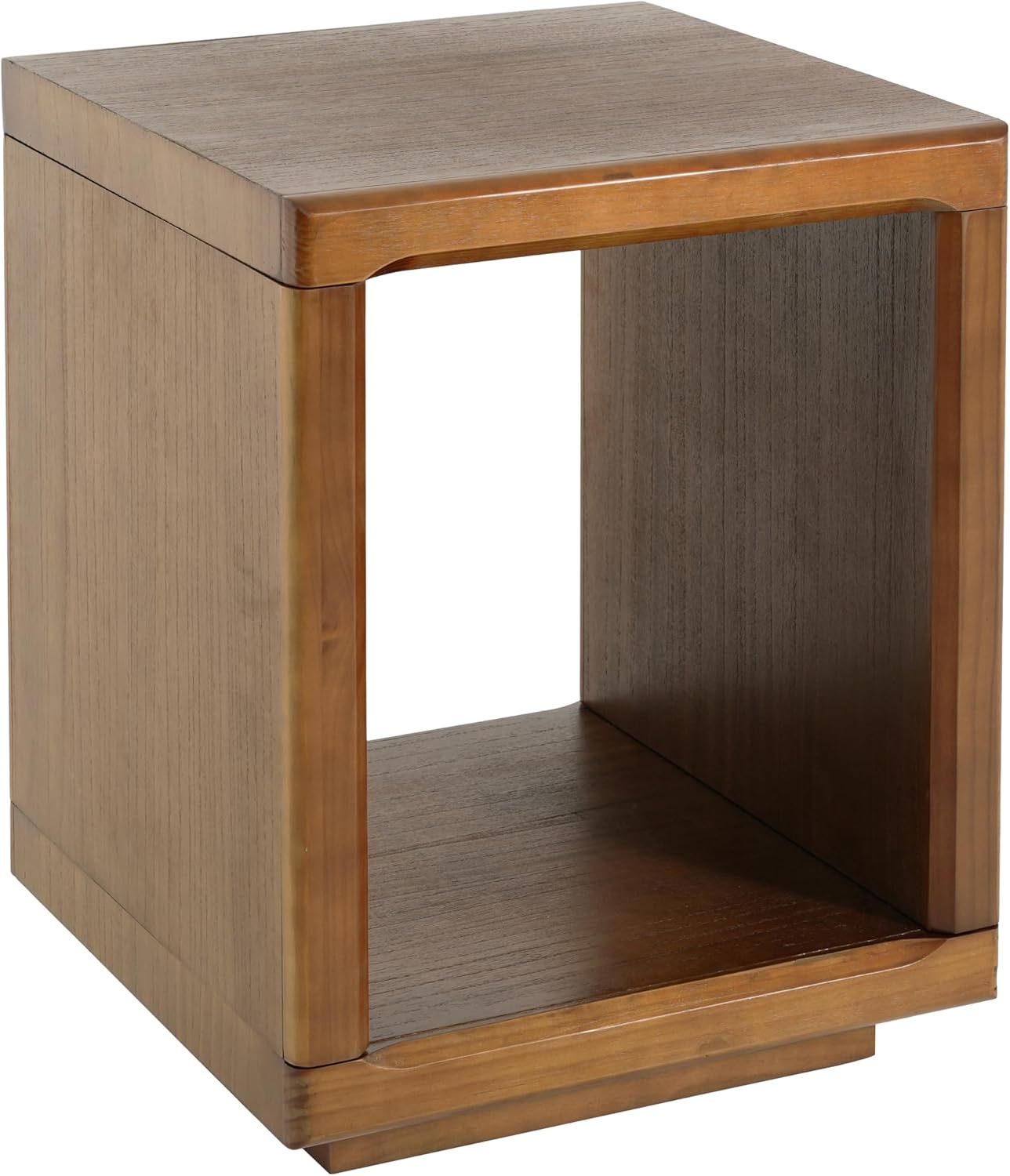 Christopher Knight Home Cubes Modern Coffee Table with Storage, Wooden Square Side Table, Living Room Sofa End Table, Walnut