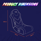 X Rocker Shadow RGB 2.0 Floor Rocker, Audio Console Gaming Chair - Neo Motion™ Sync App Controlled LED Lights, Headrest Speakers, Folding Rocking Base, Wipe-Clean Faux Leather for Kids & Teens - Black