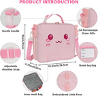 Insulated Axolotl Lunch Bag lonchera for Teen Girl Boy Kid Bento Box Reusable Large Capacity Portable Waterproof Leakproof with Name Tag to School Office Picnic Travel (1PCS Lunch Bag)