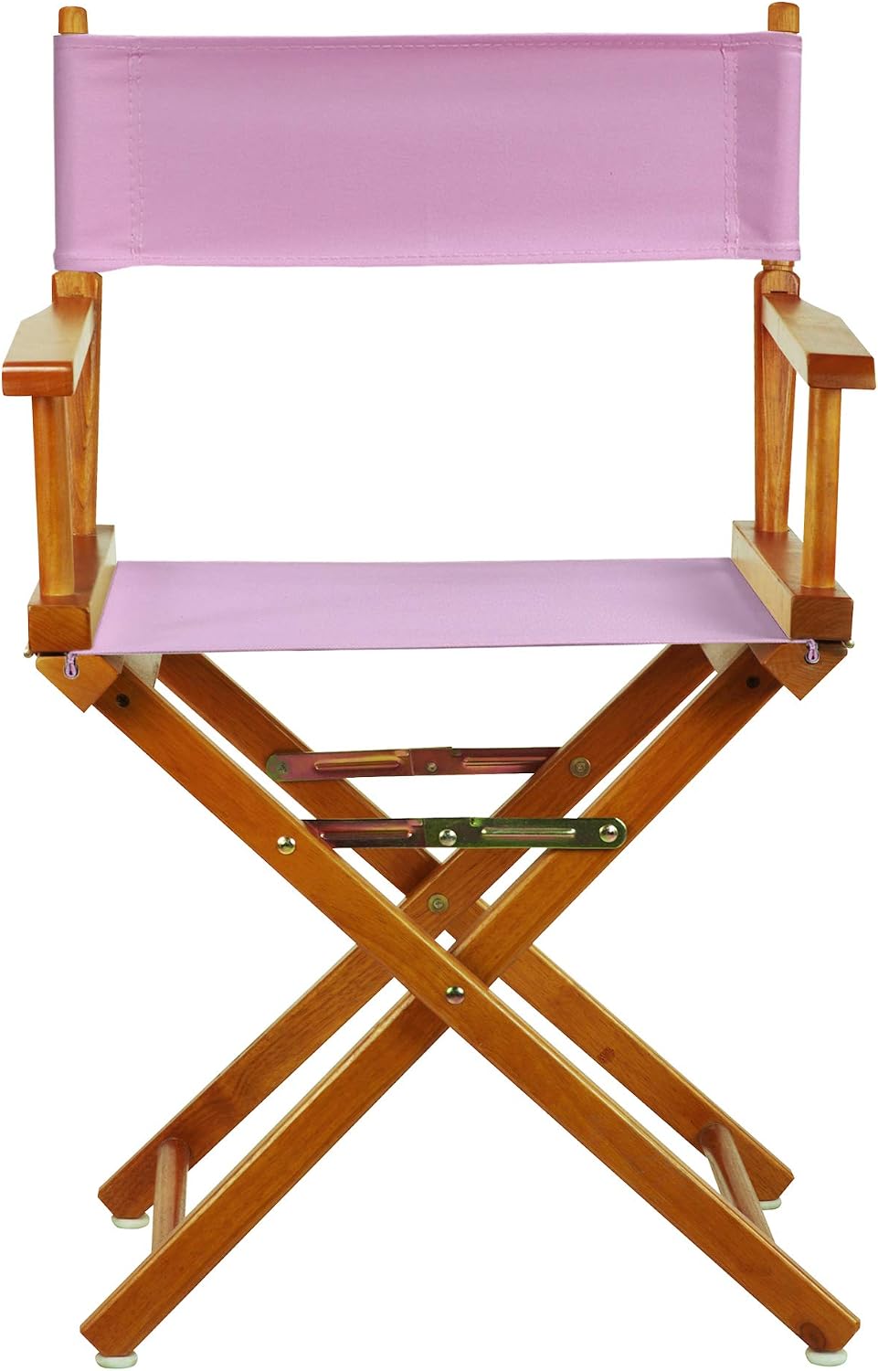 Casual Home 200-55/021-22 18" Honey Oak Frame-Pink Canvas Director Chair Classic Height, OakFrame