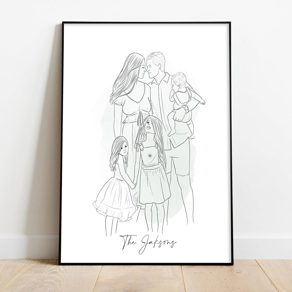 NudoHome Personalized Custom Line Portrait – Minimalist Hand-Drawn Illustration from Your Photo | Gift for Mother’s Day, Father’s Day, Birthdays, and Christmas, gift