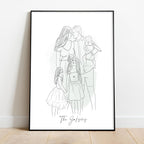 NudoHome Personalized Custom Line Portrait – Minimalist Hand-Drawn Illustration from Your Photo | Gift for Mother’s Day, Father’s Day, Birthdays, and Christmas, gift
