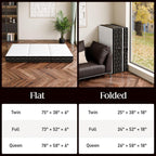 GEMBED Tri-Fold Memory Foam Mattress Queen - 6 Inch Portable Folding Sofa Bed with Handle & Washable Cover, Floor Sofa Bed with Non-Slip Base, Space-Saving for Room, Travel, Guest Bed, RV, 78"x58"x6"