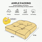 Patio Outdoor Chair Cushions Set of 2 Waterproof 19.5" x 19.5" x5" Outdoor Wicker Chair Cushion with Thick PP Cotton Resistant Patio Furniture Pads for Indoor and Outdoor Wicker Chair Cushion, Khaki