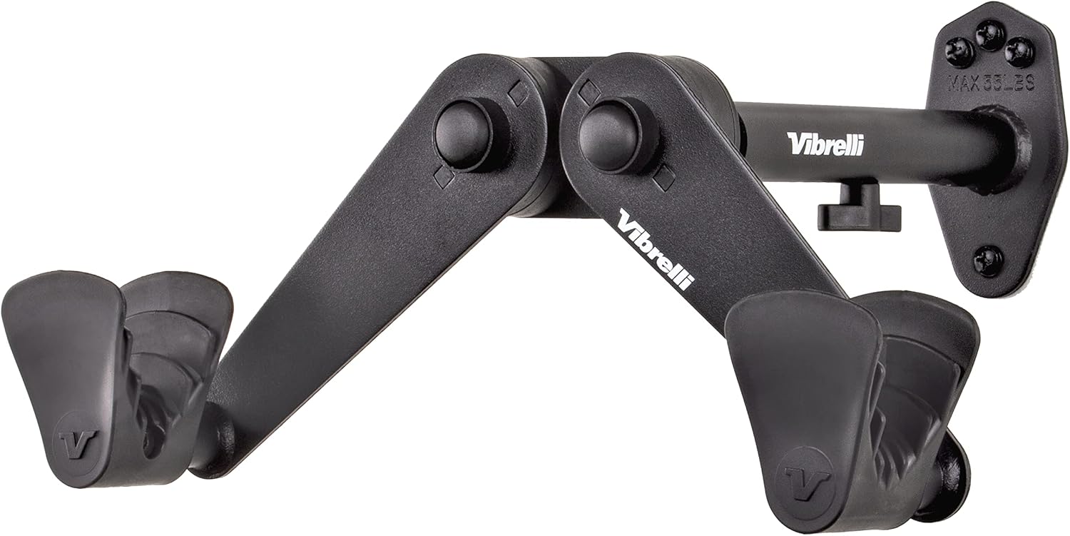 Vibrelli Bike Wall Mount - Horizontal Storage Rack for Hanging Bicycles in Garage - Adjustable Bike Hanger, Holder - Wall Bike Rack Hooks for Bicycle