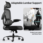TRALT Office Chair Ergonomic Desk Chair, 330 LBS Home Mesh Office Desk Chairs with Wheels, Comfortable Gaming Chairs (Black)