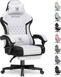 GTPLAYER Gaming Chair, Fabric Computer Office Chair with Pocket Spring Cushion, Ergonomic Office and Gaming, Video Gaming Chair with Linkage Armrests, High Back Desk Chair with Adjustable Recliner
