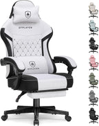 GTPLAYER Gaming Chair, Fabric Computer Office Chair with Pocket Spring Cushion, Ergonomic Office and Gaming, Video Gaming Chair with Linkage Armrests, High Back Desk Chair with Adjustable Recliner