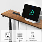 Keelian 90 inch Narrow Console Table with Outlet,Adjustable Height(25"-37") Behind Sofa Table,Couch Behind Table Skinny,Couch Shelf with Charging Station,Long Entryway Tables for Living Room, Brown