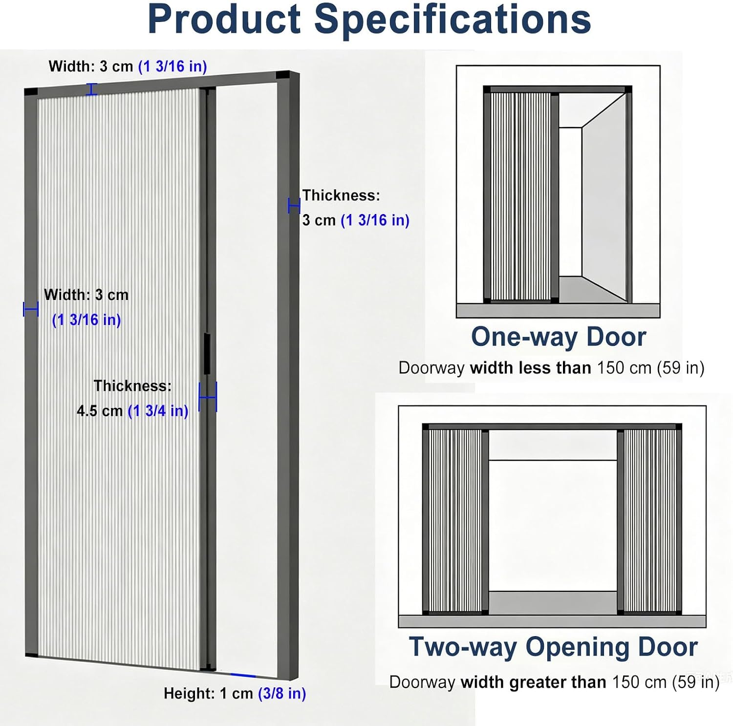 Accordion Sliding Door for Balcony Patio Bedroom Closet Kitchen Pantry, No Drill Space Saving Interior Divider Doorway, Aluminum Frame Room Bi-Fold Doors(170x200cm(67"x79"))