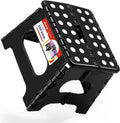 ACSTEP 7.5 Inch Folding Step Stool Foldable Stool Height Kids Step Stool, 176 lb Capacity Plastic Collapsible Stool, Black Small Stepping Stools, Foot Stools Suitable for Kitchen