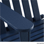 POLYWOOD AD5030NV Classic Folding Adirondack Chair, Navy