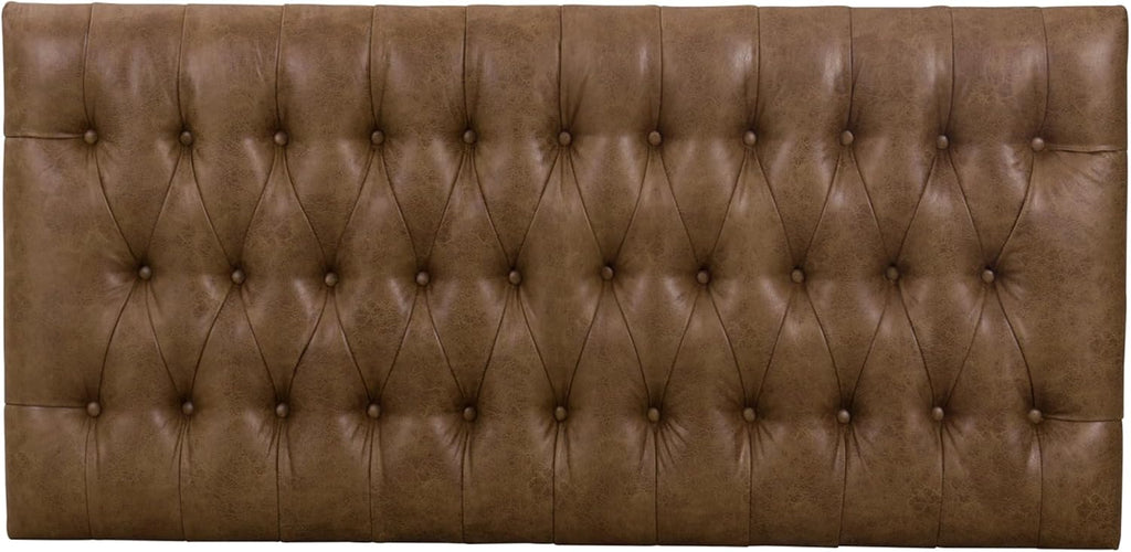 Homepop Home Decor | Large Upholstered Bench | Bench Ottoman with Storage for Living Room & Bedroom | Decorative Home Furniture (Light Brown PU Leather)