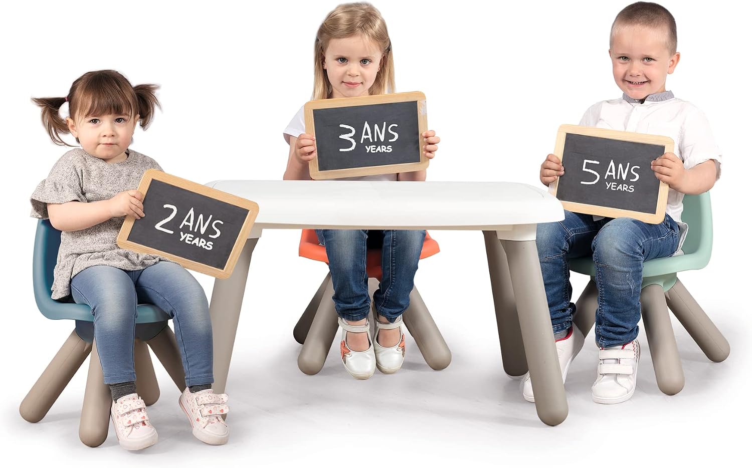Smoby - Kid Table - Furniture for Children - from 18 Months - Indoor and Outdoor - White - 880405