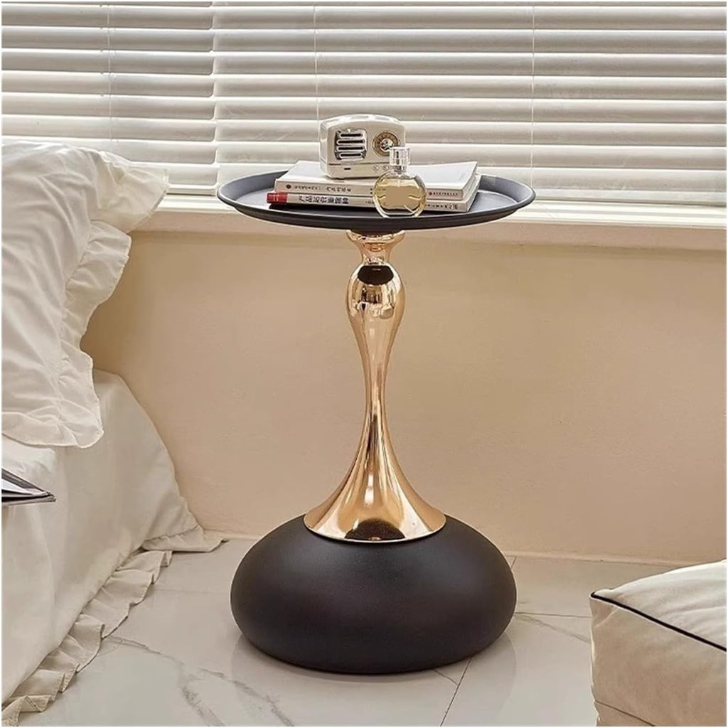 Center Table Sofa Side Several, Mini Simple Home Bedroom Bedside Table, Creative Corner Cabinet Storage Shelf(Black)