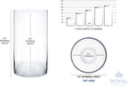 Royal Imports Flower Vase Acrylic Cylinder - Decorative Centerpiece for Home or Wedding - Non Breakable Plastic, 5"X10" Tall Round - Clear