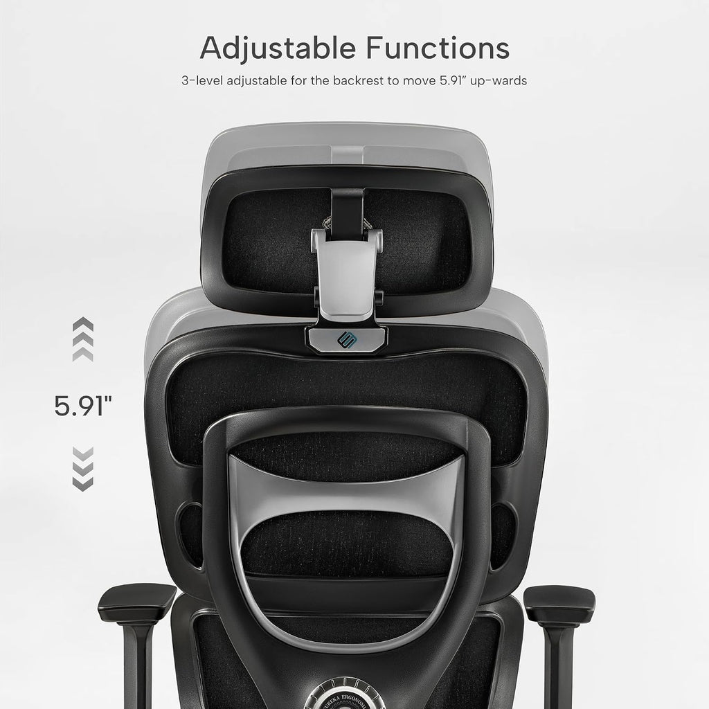 EUREKA ERGONOMIC Axion Gaming Chair, Gamer Chair with Adjustable Lumbar Support, Ergonomic Mesh Gaming Chair with Breathable Backrest, Comfortable High Back Game Chair for Adults, Black & Grey