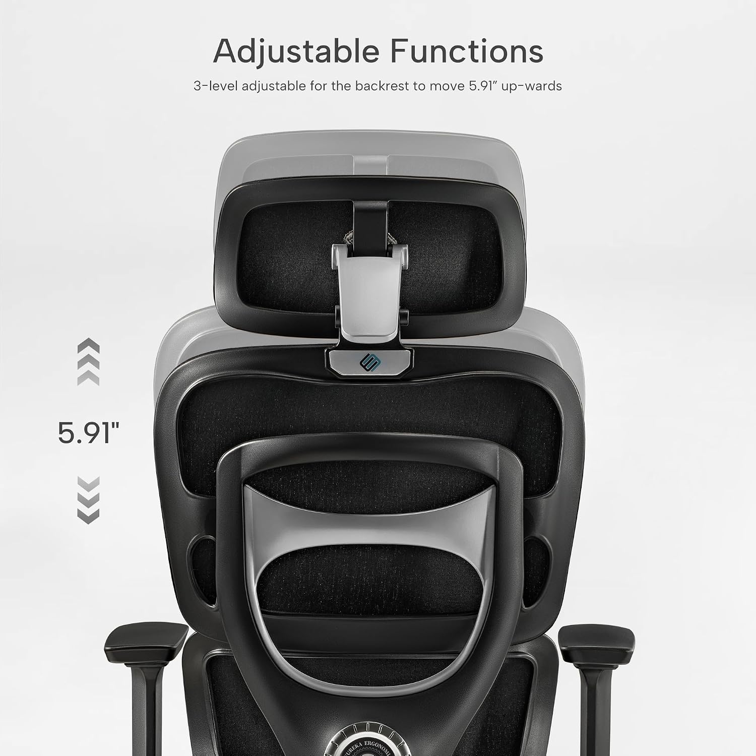 EUREKA ERGONOMIC Axion Gaming Chair, Gamer Chair with Adjustable Lumbar Support, Ergonomic Mesh Gaming Chair with Breathable Backrest, Comfortable High Back Game Chair for Adults, Black & Grey