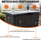 Large Capacity Patio Storage Box, Practical Outdoor Storage Bench, Tough Resin Construction, Lockable Design, Simple Installation for Courtyard Poolside Organizing 804C