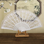 Lace Hand Folding Fan, Floral Handheld Fan for Women, Foldable Fans Hand Fans for Wedding Tea Dancing Party