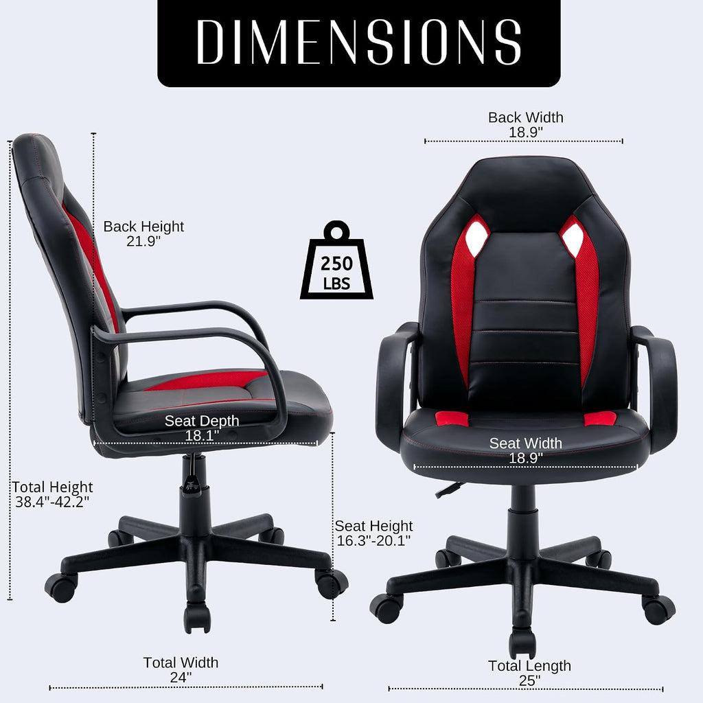 Video Game Chair Computer Gaming Racing Ergonomic for Teens Adults Kids Gamers Home Office Executive Task Desk