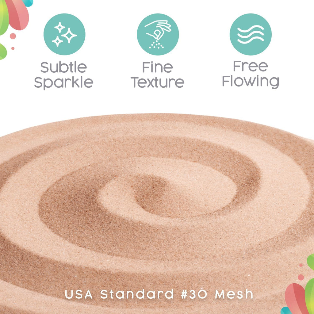 Sandsational Sparkle Pink Chiffon Unity Sand -1.5 LB (22 oz), Pastel Pink Colored Sand for Weddings, Vase Filler, Home Decor, Crafts, Terrariums, and More