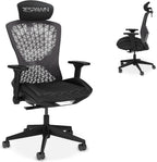 RESPAWN SPIRE Ergonomic Office Chair with Lumbar Support, Headrest, Adjustable Arms and Cooling Gel Seat Cushion, Comfy Breathable Mesh Seat for Home Office, High Back Reclining Gaming Chair - Black