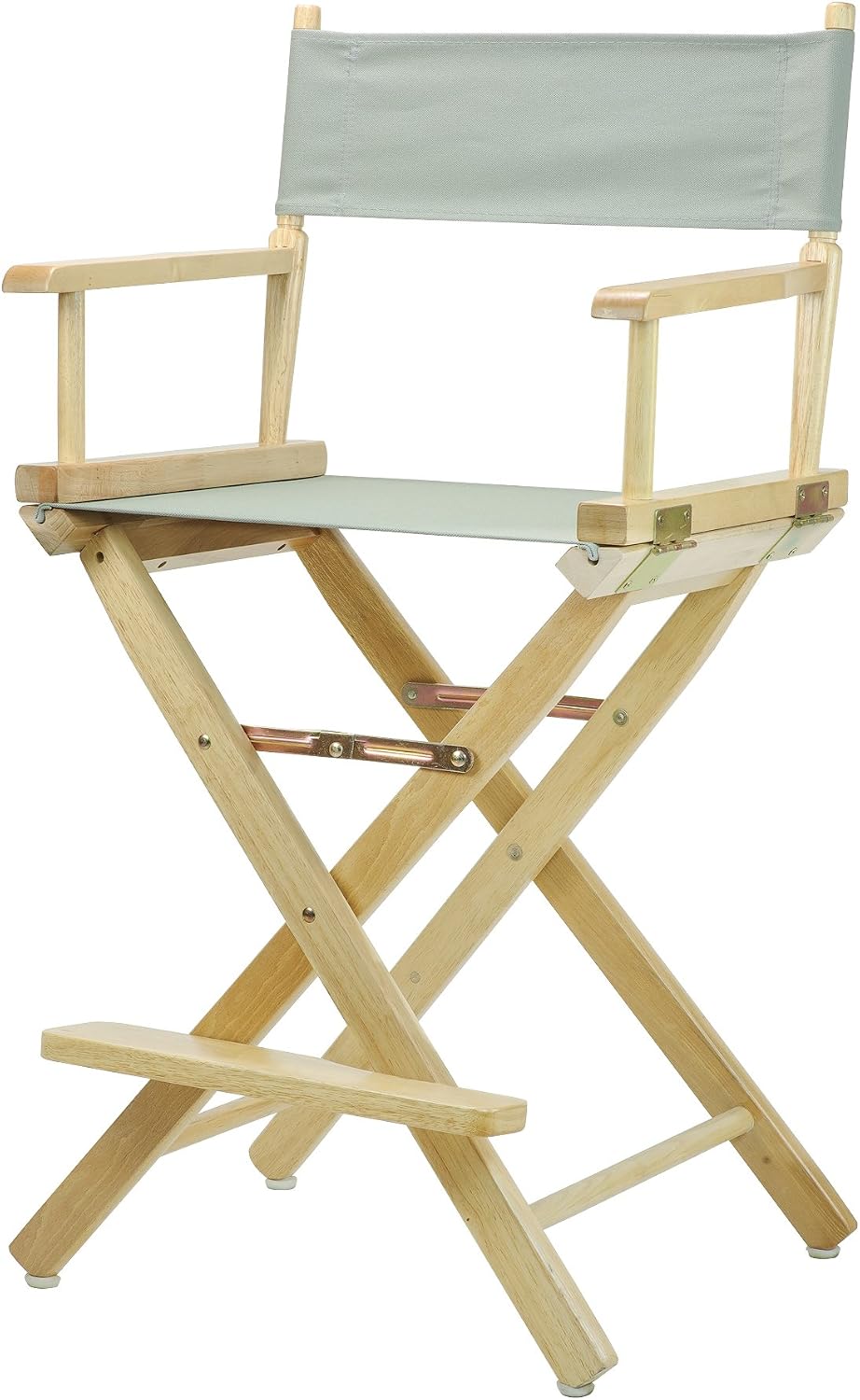 Casual Home 24" Director's Chair Natural Frame with Grey Canvas, Counter Height