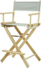 Casual Home 24" Director's Chair Natural Frame with Grey Canvas, Counter Height