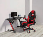 Realspace High-Back Gaming Chair, Red/Black
