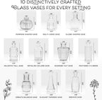Gather & Bloom Creations Glass Bud Vases in Bulk – Set of 10 Mini Wedding Centerpiece Vases – Durable, Vintage-Inspired Clear Glass Vases for Flowers and Table Decor
