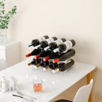 Yieach 2 Tier Stackable Wine Racks Countertop,Sturdy and Durable Wine Rack Free Standing Floor for Inside Cabinet,Clear Water Bottle Organizer and Wine Storage Racks Holder for Pantry,Table,Kitchen