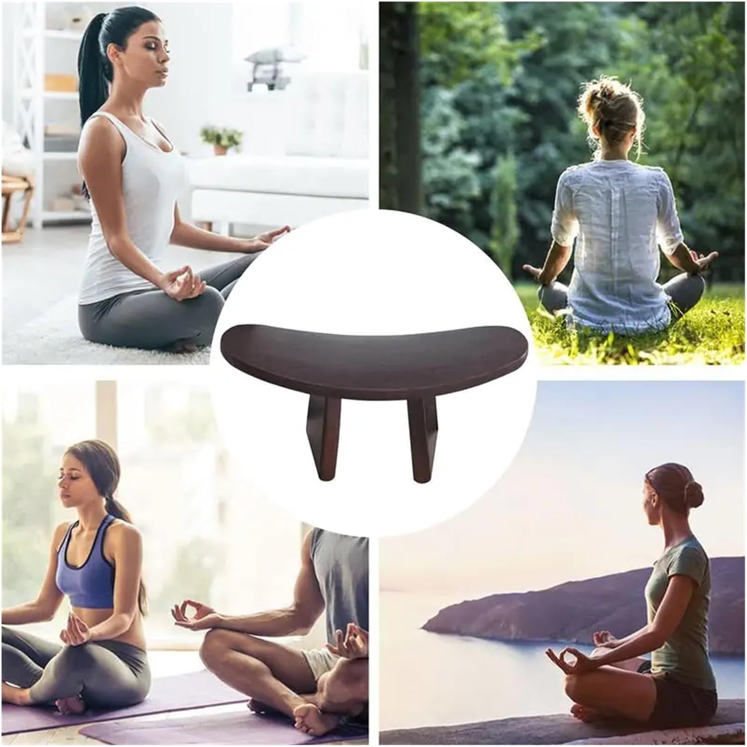 Ergonomic Kneeling Chair Wooden Comfortable Versatile Seat for Kneeling Mindfulness Practices