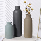 Small Ceramic Vase Set of 3, Boho Modern Flower Vase Room Decor, Farmhouse Decor, Vases for Your Kitchen, Bathroom, Bedroom, Living Room, Office&Shelf Centerpiece Table Decorations Multicolor