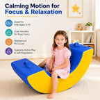 Sensory Rocking Chair with Waterproof PU Cover,High-Density Foam Portable Sensory Chair for Kids-Classroom Rocker for Focus & Engagement