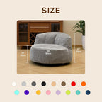 N&V Large Crescent Bean Bag Chair, Adult Size Bean Bag Sack, Foam Filling, Soft Premium Corduroy Bean Bag for Living Room Bedroom Dorm and Office (Lavender)