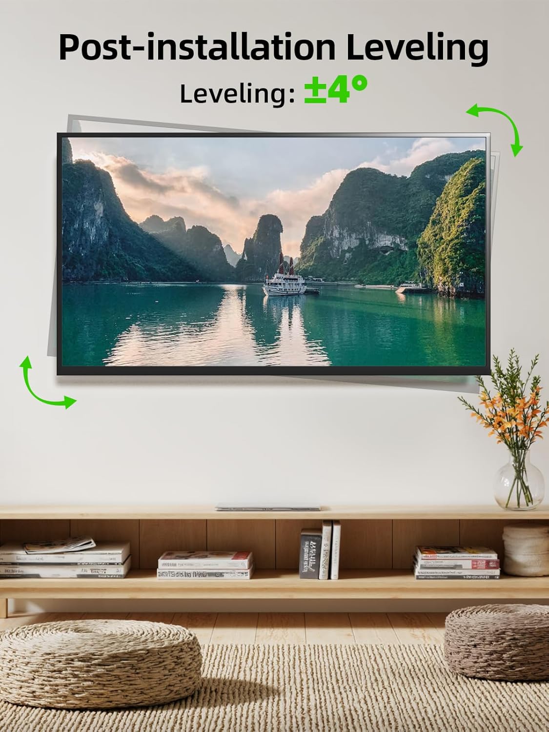 USX MOUNT Full Motion TV Wall Mount for 42-97 Inch TVs up to 150lbs, Swivel and Tilt Wall Mount TV Barcket with Extension, Max VESA 600x400mm & 16" Wood Studs，Fit Most 75 85 86 90 95 inch TVs