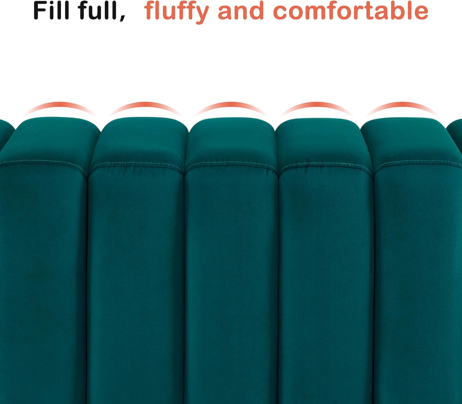 MCombo Waiting Room Benches, Guest Reception Lobby Chairs for Salon, Velvet Upholstered Ottoman for Bedroom Entryway 4698 (Green)
