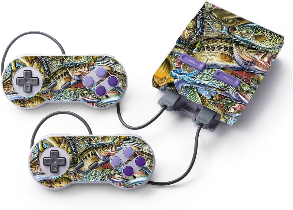 MightySkins Skin Compatible with Nintendo Super NES Classic - Action Fish Puzzle | Protective, Durable, and Unique Vinyl Decal wrap Cover | Easy to Apply, Remove, and Change Styles | Made in The USA