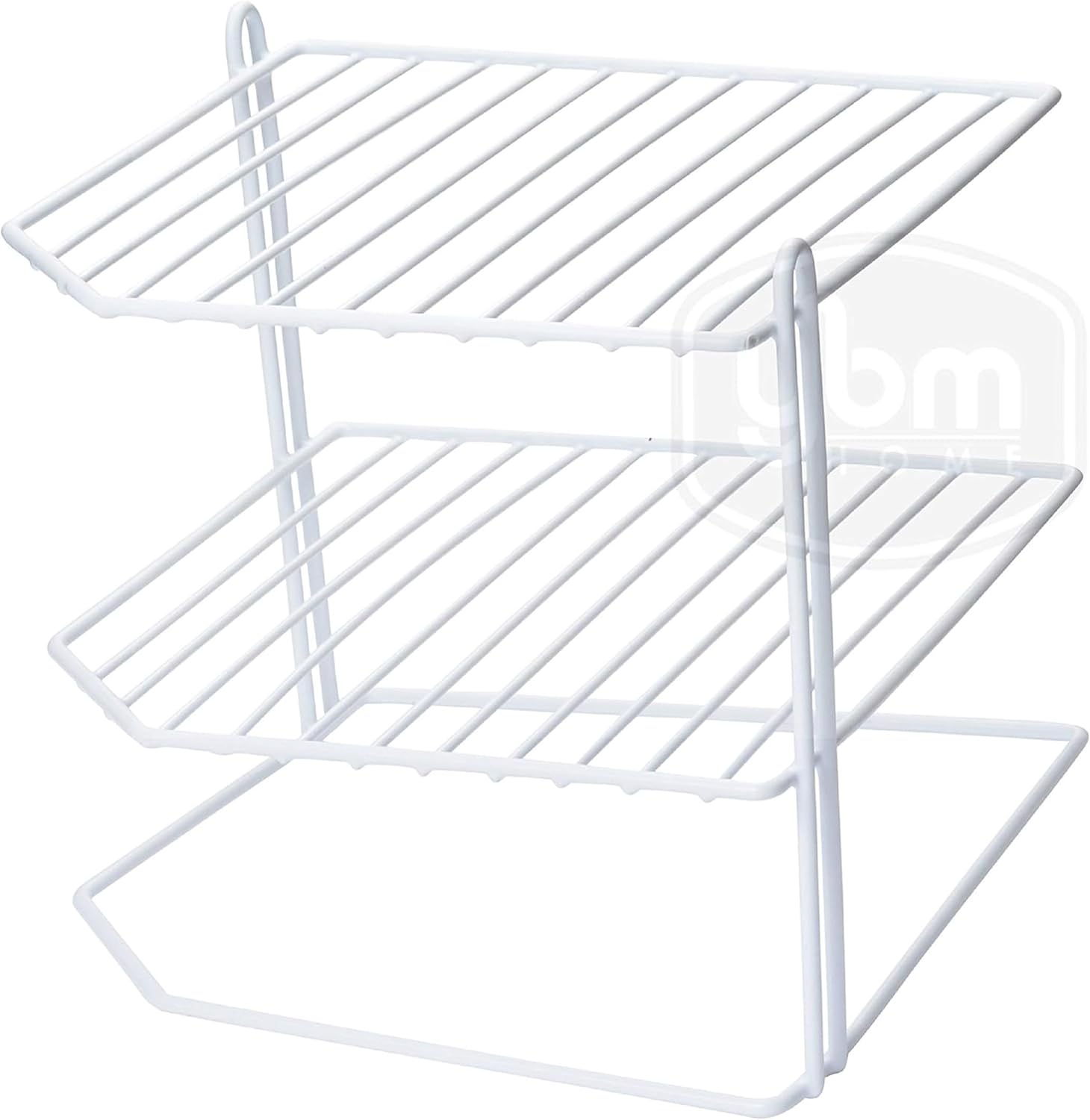 YBM Home 2215vc Ybmhomes 3 Tier Corner Helper Shelf, 9" D x 9" W x 8" H, White