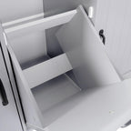 Ball & Cast Kitchen Island with Trash Can Storage Cabinet,Kitchen Cart W/Drop Leaf,Spice Rack,Towel Rack and Drawers,Rolling Kitchen Islands on Wheels W/Adjustable Shelf for Dining Room,Grey