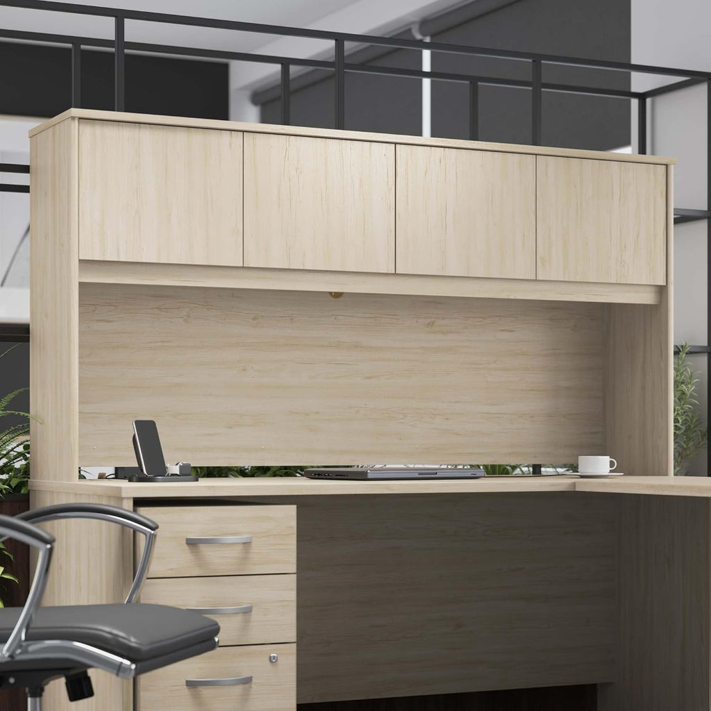 Bush Business Furniture Studio C 72W Desk Hutch in Natural Elm, Storage for Home or Professional Office