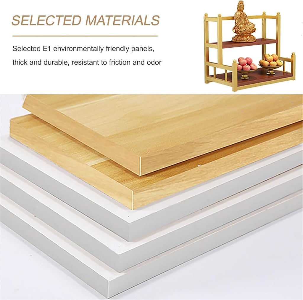 Altar Table， Multi-Tiered Buddhist Prayer Altar Cabinet for Small Spaces(White,50cm(19.7in))