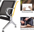 Kinsuite Reception Chairs Set of 2- Waiting Room Reception Chair 2-Seat Heavy Duty Chair Office Guest Chairs & Reception Chairs for Office Bank Hospital School, Black