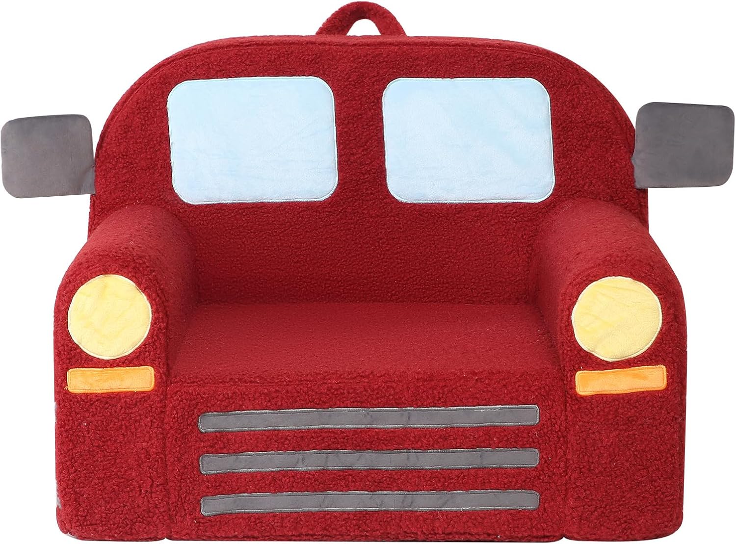 MOMCAYWEX Comfy Toddler Chair, Snuggly Kids Armchair, Red Fire Truck