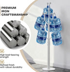 Coat Rack Freestanding Metal Coat Tree with 10 Hooks, White | Heavy Duty Standing Coat Rack, Stainless Steel Marble Base, Coat Hanger Stand for Bedroom Entryway Hallway, Hat, Bags