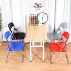Plastic Folding Chairs for Parties and Weddings, Folding Office, Stackable Commercial Event Seats with(White)