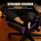 GTPLAYER Gaming Chair with Speakers,Video Game Chair Bluetooth Music with Lumbar Support, Ergonomic Comfortable Office Computer Chair for Adults, Adjustable Reclining Chair, 360° Swivel, Light Purple